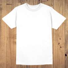 100% Plain Cotton T-Shirt Various Colors Super Comfortable Model And Current Fit Reinforced Shoulder-To-Shoulder T-Shirt - trắng - Xem 1