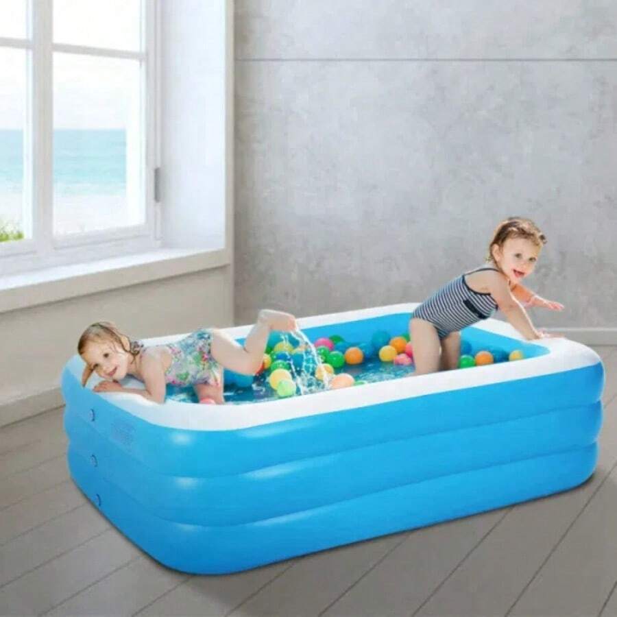 Inflatable Swimming Pools Family Swim Play Center Pool Blow Up Kiddie ...