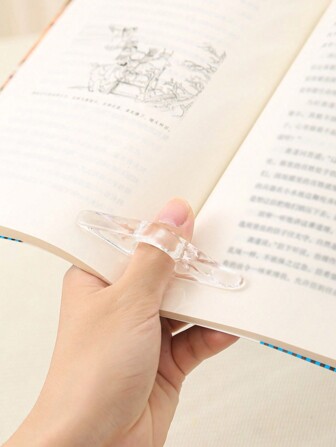 1 Pieza Herramienta De Asistencia De Lectura Del Libro Thumb Thing, Sostenedor De Página De Libro Y Marcador