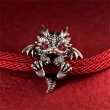 1PC 4 Màu Rồng Bện Vòng Tay, Đỏ/Đen/Xanh Dương/Xanh Dây Dây Đeo Tay, Unisex Hàng Ngày Trang Sức Thời Trang Phụ Kiện Quà Tặng - vòng tay rồng - Xem 9