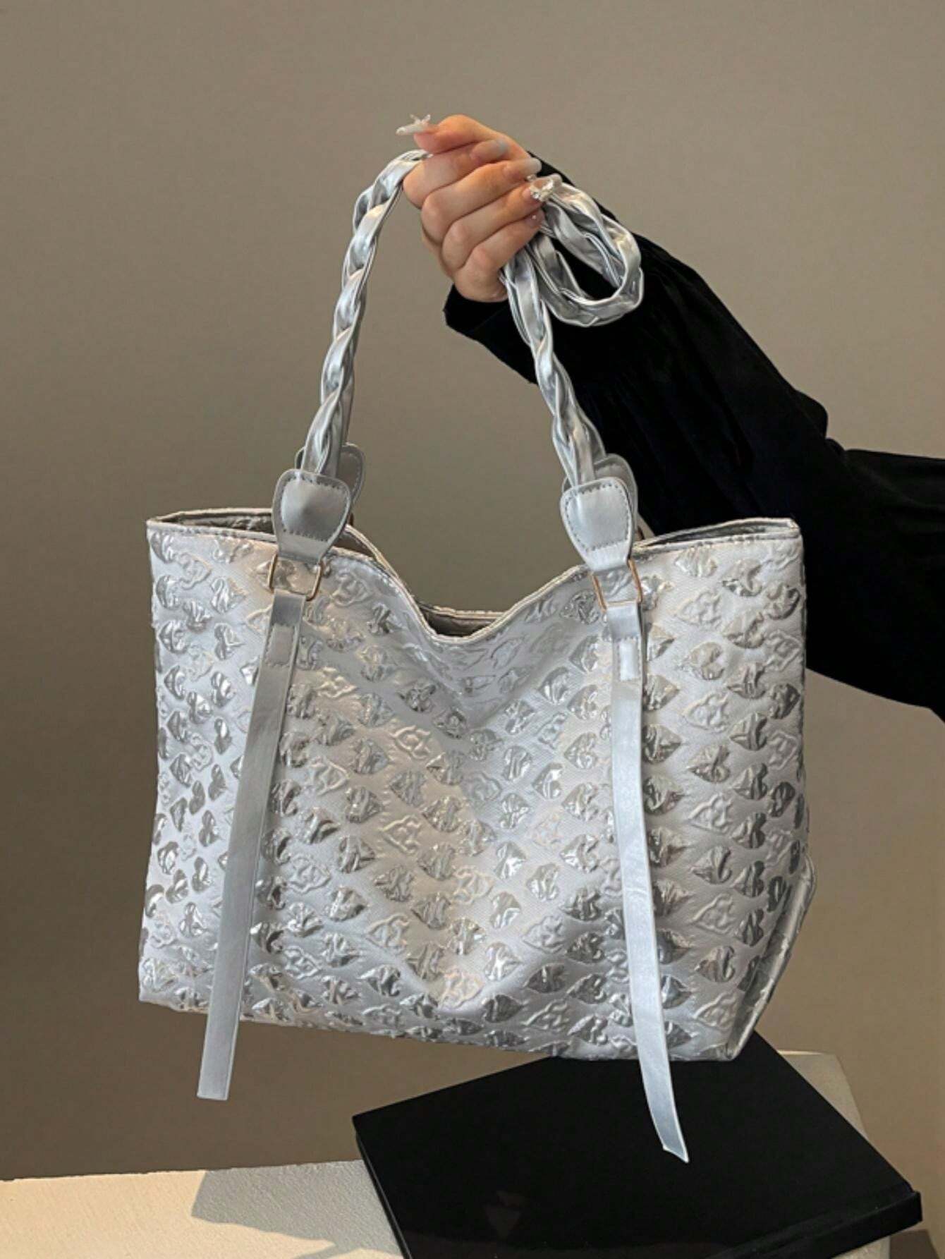 DCEHGEW Sac à Main Noir Pailleté Grande Capacité Mode