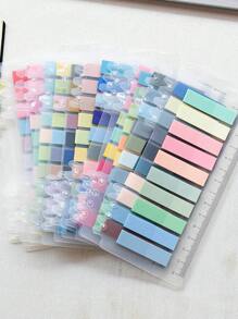 12 Assorted Colors 2400pcs Semi-Transparent PET Material Index Stickers, Student Supplies, Stationery Stickers, Office Supplies Classification Labels - Multicolor - View 5