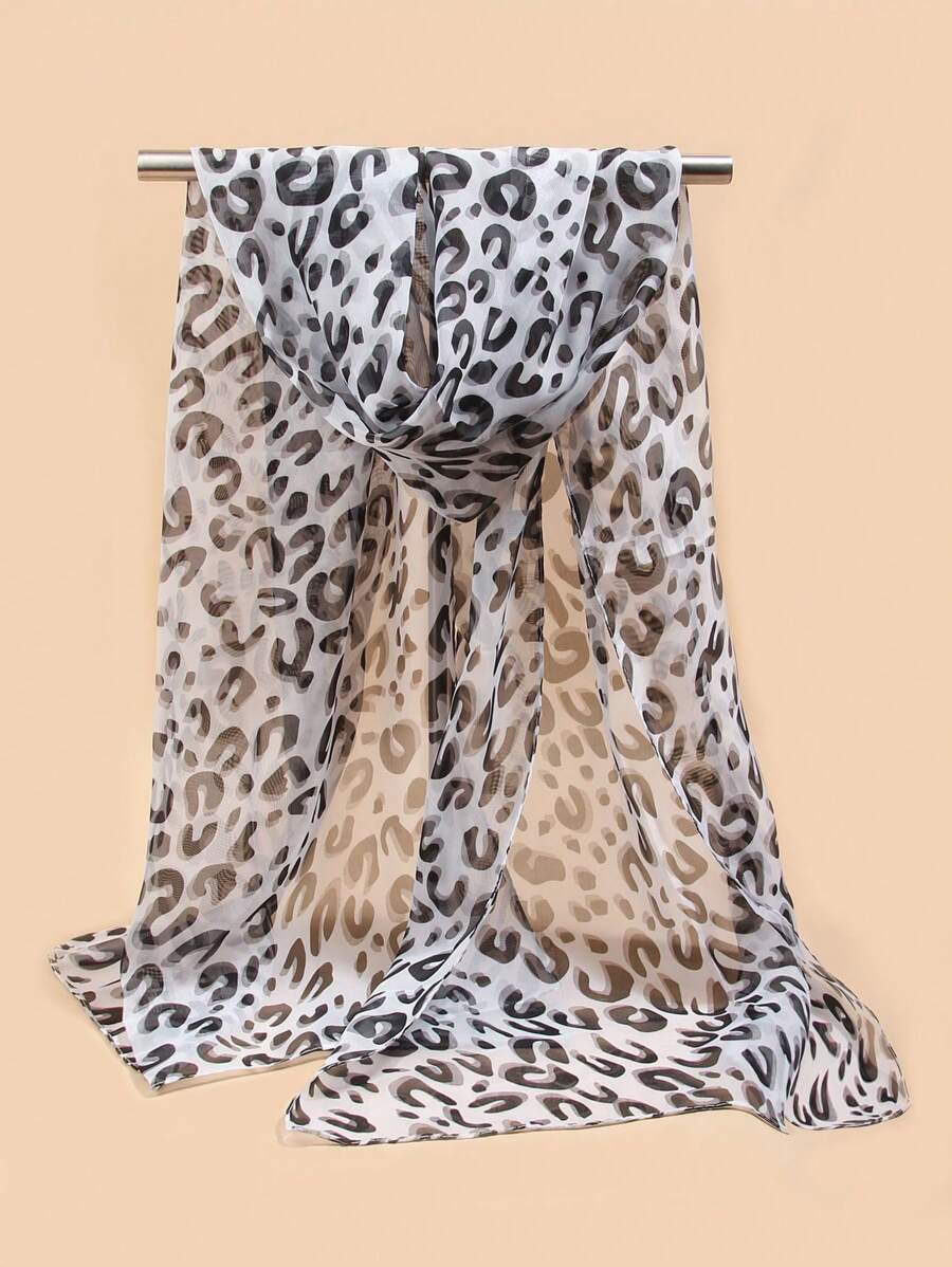 1 件四季女士轻质雪纺围巾，丝绸颈围头带，适合日常使用