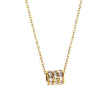 CONJUNTO 2 PECA colar E Pulseira Explosão transfronteiriça de  cheia de diamantes, mulheres de cintura pequena, pulseiras de joias de mão de aço de titânio de alta qualidade, fábrica de joias de nicho de luxo leve