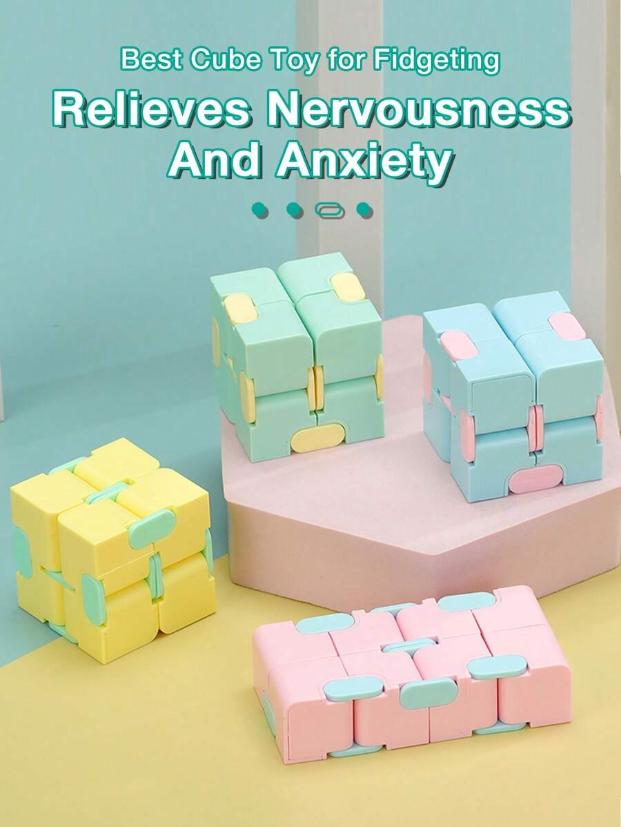 Cubo mágico 2x2 creativo Infinity Cube en color pastel para ejercitar y aliviar el estrés en los dedos de adultos, regalos y juguetes