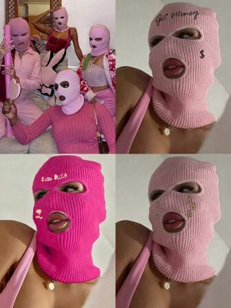 1pc Multi-Size, Multi-Color, Multi-Style Unisex Fashion Hip Hop 3 Hole Knit Baraklava Beanie, Using Traditional Weaving Methods, High-Quality Elastic Warm Knitted Hat, Can Be Worn In Summer Without Being Stuffy, Autumn And Winter Can Also Keep Warm For Daily Wear, The Style Is Fashionable, Elegant And Cute, The Style Is Niche, And The Item For Sexy Women Fall Outfit