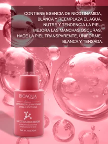 Serum Niacinamida Bioaqua Aclarante Antiacné, Suero Aclarante con Niacinamida BIOAQUA de Marca Privada OEM, 30 ml, Corrector de Manchas Oscuras, Aclarador de Piel, Cuidado Facial - Rosa - Ver 5