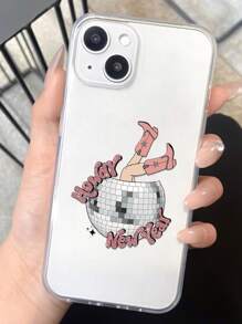 1 个透明 TPU 防指纹保护手机壳，带有迪斯科球和牛仔靴图案，兼容 iPhone 13、iPhone 11、iPhone 14 Pro Max、iPhone 13 Pro、iPhone 15/15 Plus/15 Pro/15 Pro Max/12/12 Pro/12 Pro Max/14/14 Pro/13 Pro Max 等 - 彩色 - 查看 3
