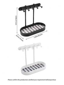 1/2件装简约梳妆台展示收纳架，桌面化妆品首饰耳环手镯展示架，珠宝盒，收纳袋，化妆刷架，化妆刷收纳架，香水收纳盒，化妆包，女士礼物，圣诞礼物，女士送礼佳品 - 彩色 - 查看 4