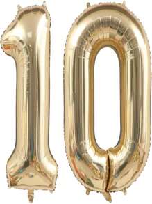 2-Piece Set Of 40 Inch Light Gold Digital Balloon, Platinum Giant Foil, Polyester Film, Helium Large Digital Balloon, Champagne Gold Birthday Digital Giant Balloon, Anniversary Commemorative Events, Party Decoration Supplies, Christmas - Gold - View 30