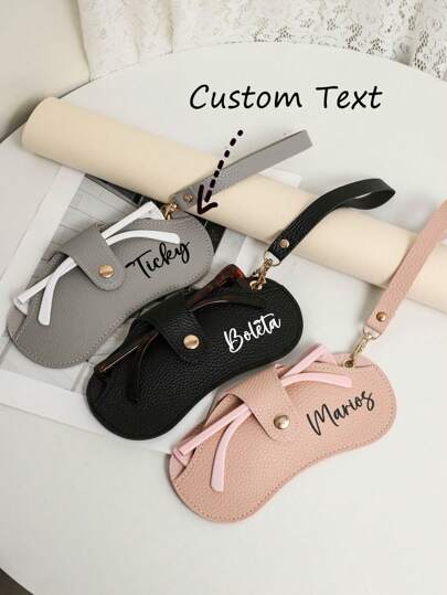 1 szt. Spersonalizowane skórzane etui na okulary Niestandardowe pudełko na okulary Miękkie etui na okulary Prezent rocznicowy Prezent dla niego Prezent dla druhny ślubnej na imprezę