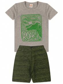 Children's Set Silk Roar Size 1 To 14 Years - Màu Xám nhạt - Xem 1