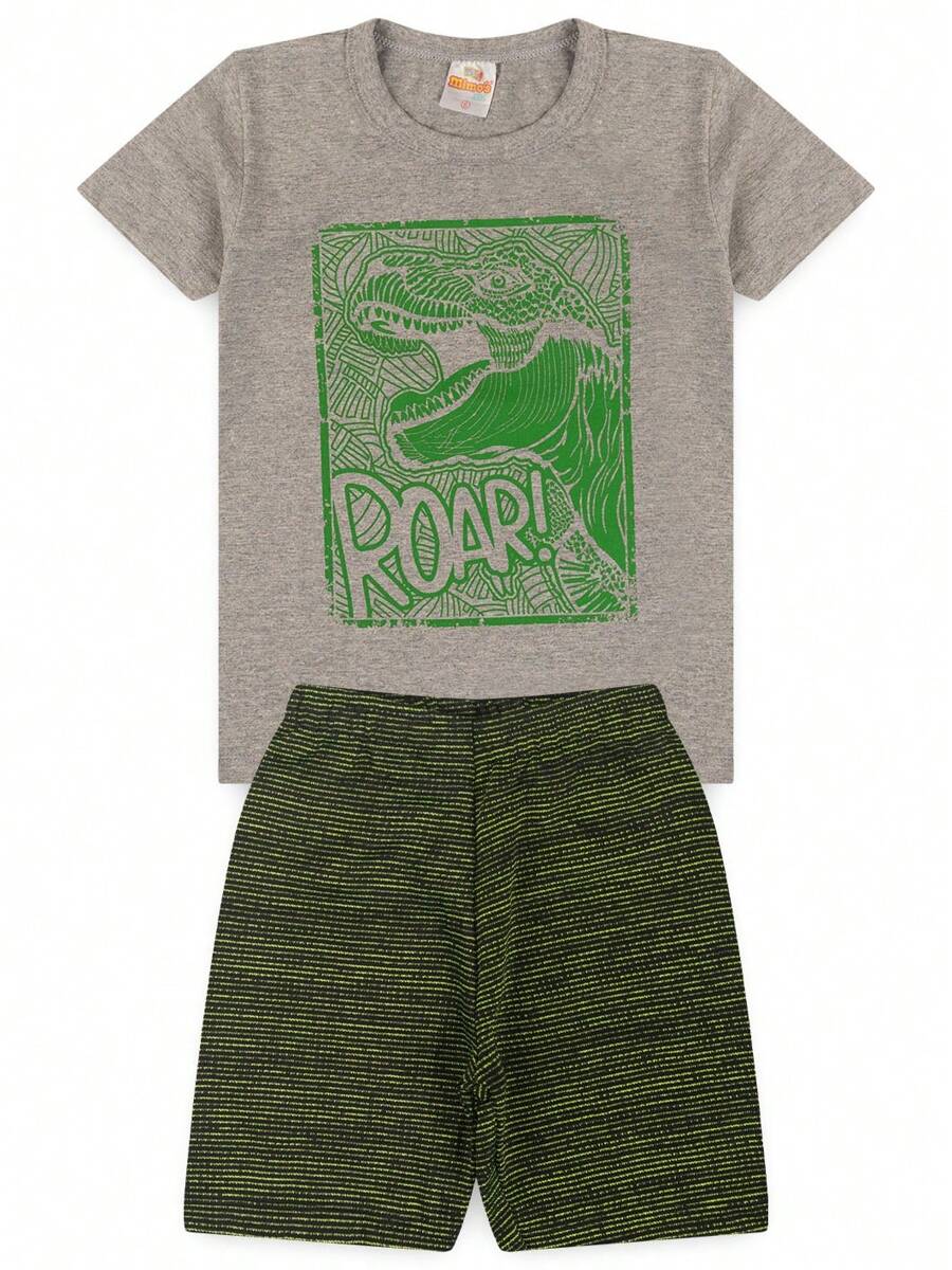 Children's Set Silk Roar Size 1 To 14 Years - Màu Xám nhạt - Xem 1