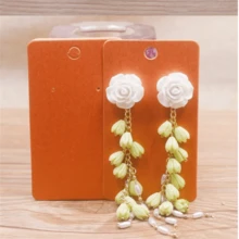 100 piezas Conjunto de tarjetas para exhibir aretes, etiquetas de arete de unicolor de 5x9cm, accesorios de empaquetado de joyas - tarjeta pendiente 5x9cm - Ver 14