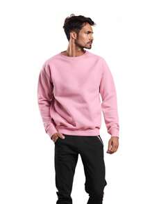 sudadera sueter cuello redondo - Rosa - Ver 3