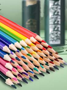 1 Conjunto de 12-48 cores de lápis de cor profissional à base de água, lápis de desenho à base de óleo para estudantes