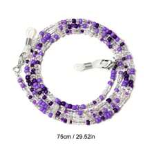 1 件波西米亚风彩色眼镜链长度可调节阅读防丢失时尚链式眼镜带眼镜带绳粉色 - 多色 - 查看 6