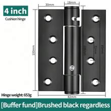 Invisible Door Hinge Stainless Steel Spring Hinge Automatic Rebound Folding Damping Folding Positioning Closing Door Hinge - Black Silver Copper - View 12