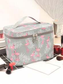 1 件大容量旅行化妆包，灰色图案化妆品收纳盒，化妆包，盥洗包，旅行必需品，邮轮必需品，宿舍必需品，伴娘礼物，妈妈礼物，生日礼物，朋友和老师礼物，家居装饰，浴室，卧室，珠宝盒，唇彩，指甲油收纳装饰秋季装饰节日装饰房间装饰家居装饰秋季装饰卧室装饰 - 彩色 - 查看 2