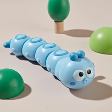 1 pieza Juguete de gusano retorcido de plástico con dibujos animados coloridos de cuerda para niños - Multicolor - Ver 9