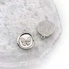 5pcs/Pack Silver/Gold Metal Butterfly Charms, For DIY Bracelet Necklace Jewelry Making - Multicolor - View 12