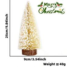 1 pieza Nuevo árbol de Navidad en miniatura con adorno de copo de nieve rosa, árbol de cedro simulado para decorar la ventana o el escritorio, adecuado para fiestas, reuniones y decoración del hogar en Navidad