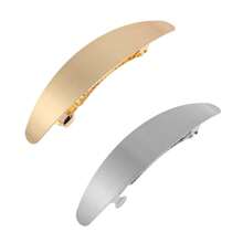1pc Set - French Metal Oval Hair Clips, Fashionable Women Hair Clips, Non-Slip Minimalist Hair Clips, Spring Hair Clips, Suitable For Long/Short/Curly/Wavy Hair, Metal Hair Accessories, Fashion Hair Accessories, Decorative Hair Accessories Single Set (Gold/Silver), Gold Hair Accessories, School Supplies, Hair Accessories, Hairpin - Multicolor - View 7