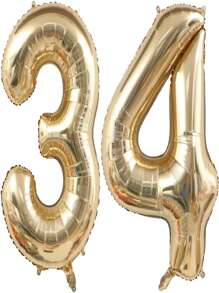 2-Piece Set Of 40 Inch Light Gold Digital Balloon, Platinum Giant Foil, Polyester Film, Helium Large Digital Balloon, Champagne Gold Birthday Digital Giant Balloon, Anniversary Commemorative Events, Party Decoration Supplies, Christmas - Gold - View 32