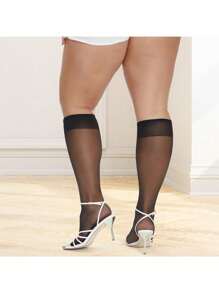 6 Gói Plus Size Tất dài đến đầu gối cho nữ, Quần nylon - Màu be - Xem 6