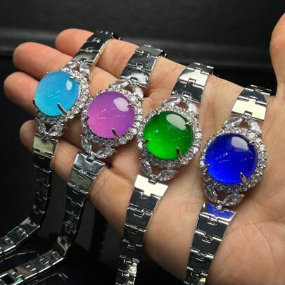 1 قطعة سوار من النعناع الطبيعي المرصع، سوار النعناع الحظ، سوار النعناع الثروة، سوار السلام الحارس، جميعها مصنوعة يدويًا، حلقة قابلة للتعديل، أحجار كريمة طبيعية، سوار كريستال الكوارتز، هدايا للسيدات، مناسب لهدايا حفلات العطلات، هدايا كريستال الكوارتز.