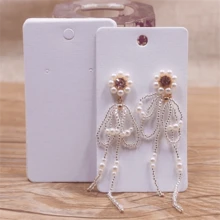 100 piezas Conjunto de tarjetas para exhibir aretes, etiquetas de arete de unicolor de 5x9cm, accesorios de empaquetado de joyas - tarjeta pendiente 5x9cm - Ver 21