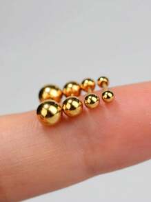 2 件装 20G 耳屏 2-5 毫米球形不锈钢唇钉唇钉平背耳环鼻钉女士耳软骨身体穿孔派对珠宝