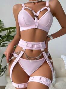 Women Sexy Lingerie Sets - 粉色 - 查看 4