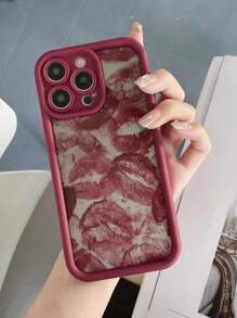 情人节新款奢华压纹软硅胶手机壳，防摔涂漆保护套，兼容 15 Pro Max、 13/14/11/XS/XR/7/8 系列，防水防震防刮 - 彩色 - 查看 2