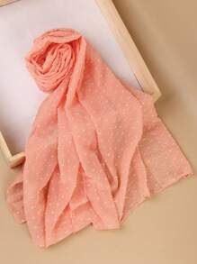 1pc Solid Color Embroidered Chiffon Classic High-Quality Headscarf, Women's Scarf Headband Veil, Available In Multiple Colors - Multicolor - View 18