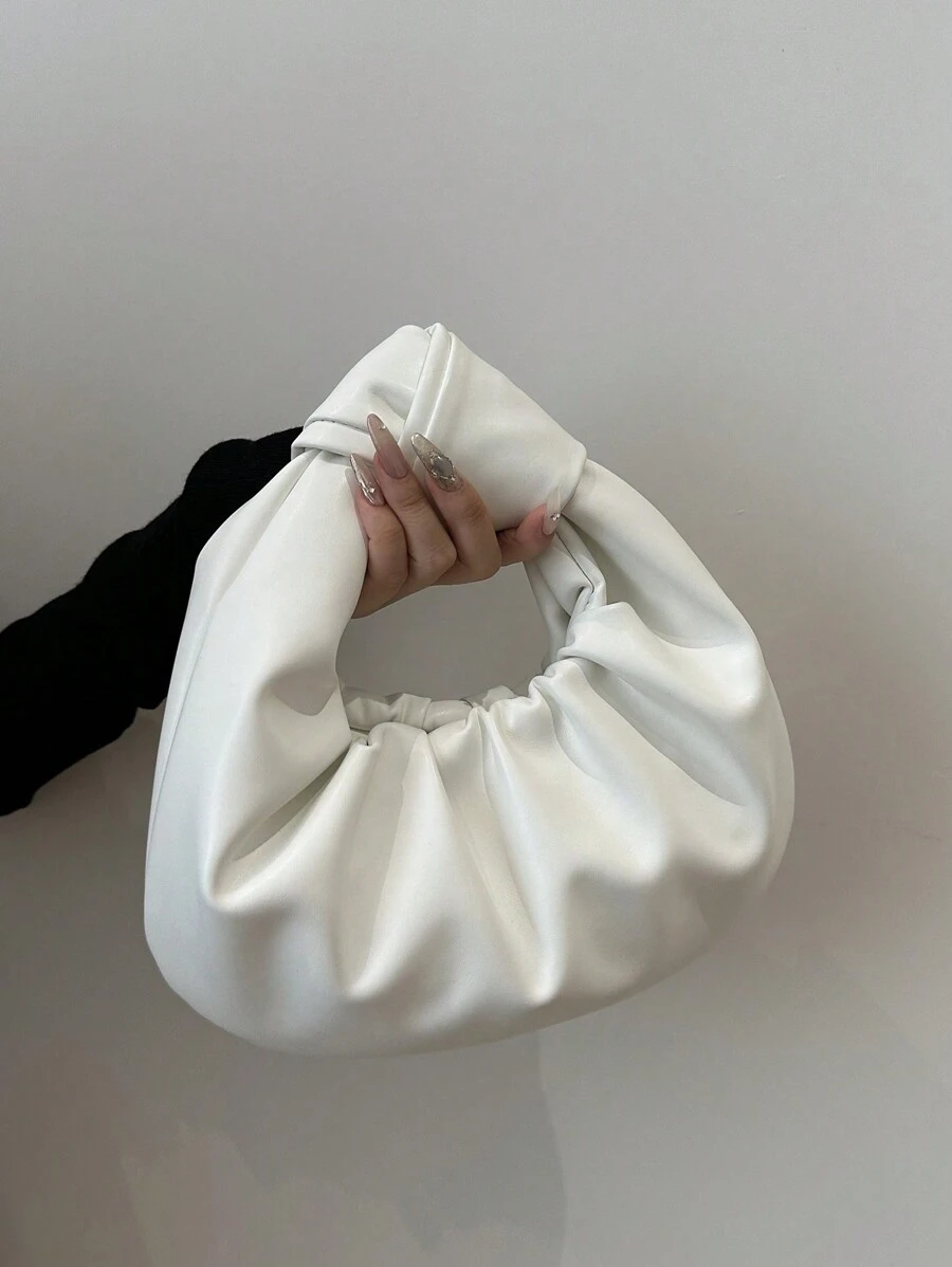 Sac à main en PU plissé en forme de nuage pour femmes, sac fourre-tout et de haute qualité