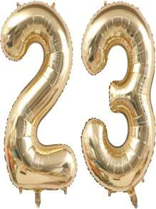2-Piece Set Of 40 Inch Light Gold Digital Balloon, Platinum Giant Foil, Polyester Film, Helium Large Digital Balloon, Champagne Gold Birthday Digital Giant Balloon, Anniversary Commemorative Events, Party Decoration Supplies, Christmas - Gold - View 22