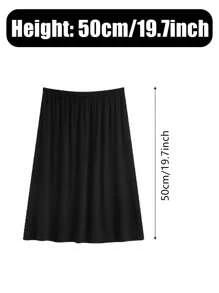 3pcs/1pc Women's Waist Cincher Anti-Static Anti-Light Inner Lining Lace Decor Long Midi-Length Skirt Slip, Elastic And Adjustable Waistband, Multiple Colors & Sizes (One Size Fits All) Valentine's Day Summer, School Fall, Autumn, Halloween