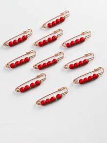 6pcs Women's Black & White Pearl Brooch Adjustable Clothing Waist Fix Accessory, Waist Cinchers For Pants/Dress, Anti-Flashing(No Card Paper) Dress Accessories Pin For Clothes Bag Charm School Office Accessories Shirts Jacket Jewelry Christmas Halloween Clothes Pin Funny Cute Teacher Gifts Costume Accessories Bag Charms - Multicolor - View 4