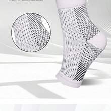 4pairs Solid Color Foot Arch Support Compression Leg Warmers, Sports Ankle Leg Warmers For Running, Breathable Elastic Compression Stockings - Multicolor - View 4