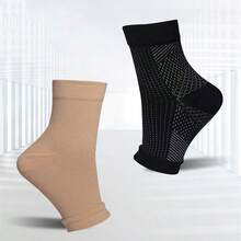 4pairs Solid Color Foot Arch Support Compression Leg Warmers, Sports Ankle Leg Warmers For Running, Breathable Elastic Compression Stockings - Multicolor - View 3