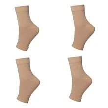 4pairs Solid Color Foot Arch Support Compression Leg Warmers, Sports Ankle Leg Warmers For Running, Breathable Elastic Compression Stockings - Multicolor - View 11