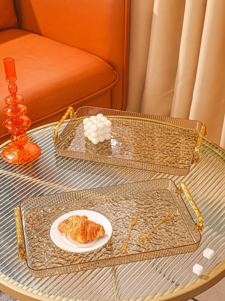 1入組帶有杯托的茶盤,適用於家居客廳,可放置茶杯,水果盤,北歐風格,茶具收納良品 - 白色 - 查看 2