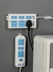 1pc White Cable Organizer, Daily Wall Mounted Desk Accessory For Office Back To School - White - View 7