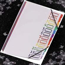 24 Pockets Expandable Folder,File Manager,Letter Size,Holds 240 Sheets,Plastic Rainbow Lined,Colorful Folders,Designed For Home,Office,School Test Papers Contract Organize,Back To School,School Supplies