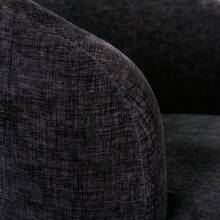 Swivel Barrel Chair, Small Swivel Accent Chair Comfy Round 360° Chenille Swivel ArmChair, Modern Round Accent Arm Chairs For Living Room Bedroom Nursery - Black - View 6