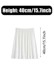 3pcs/1pc Women's Waist Cincher Anti-Static Anti-Light Inner Lining Lace Decor Long Midi-Length Skirt Slip, Elastic And Adjustable Waistband, Multiple Colors & Sizes (One Size Fits All) Valentine's Day Summer, School Fall, Autumn, Halloween