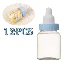 12 Bonbonflaschen – Plastikgeschenke für Babypartys, Behälter in Form einer Mini-Milchflasche für Süßigkeiten, Leckereien und Partygeschenke für Babypartys und Familiendekorationen - Verschiedenfarbig - Übersicht 9