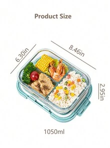 High Borosilicate Glass Food Storage Box Microwave Lunch Box Storage Lunch Box Office Worker Special Fresh-Keeping Bowl Student Lunch Box Kitchen Refrigerator Food Storage Box - Multicolor - View 9