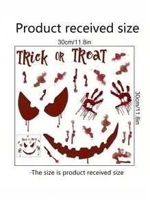 1 件万圣节马桶座套贴纸，有趣的自粘马桶贴纸，创意塑料马桶装饰贴纸，浴室装饰，万圣节装饰，恐怖氛围装饰﻿